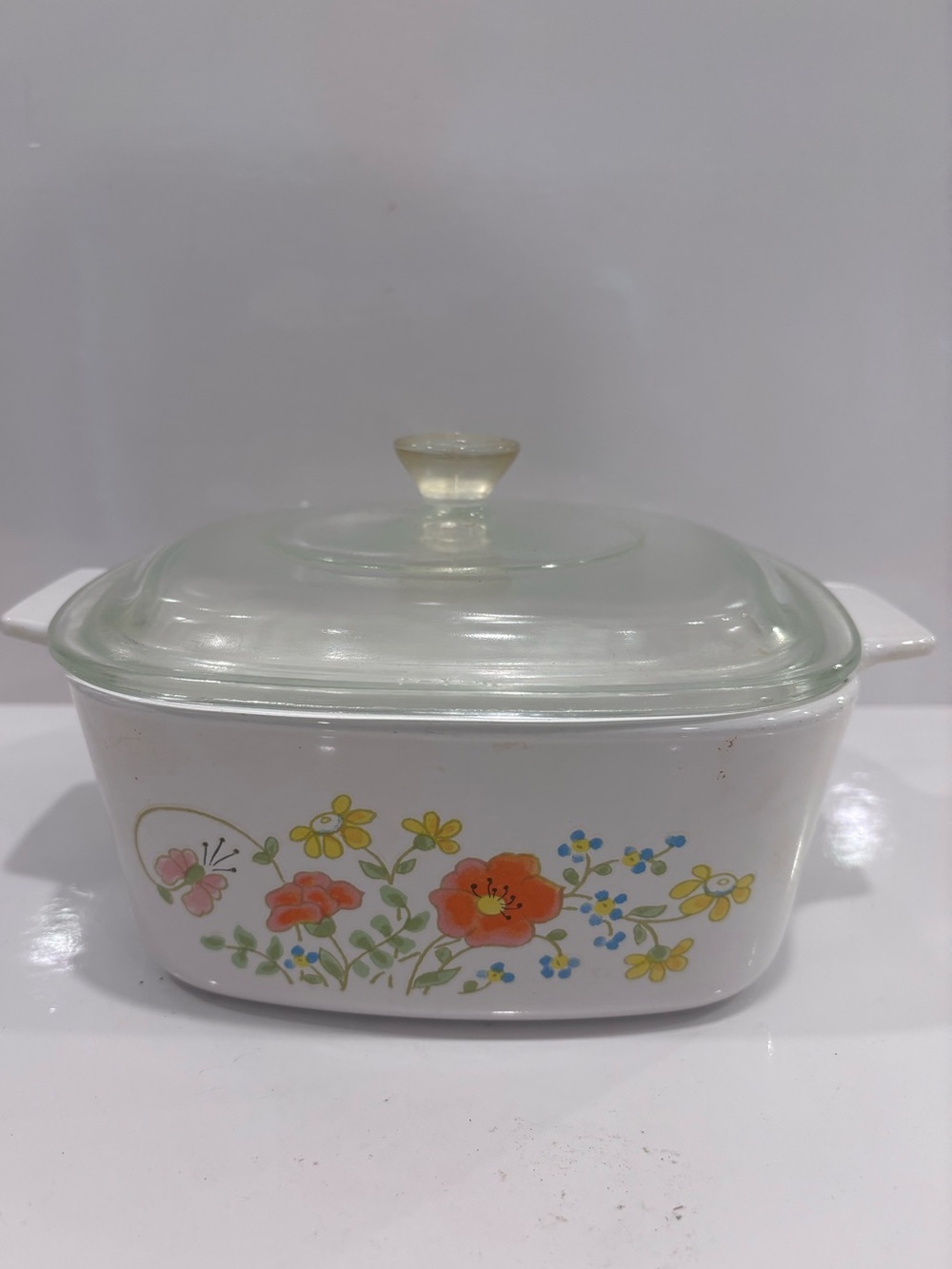Vintage Corning ware wildflower a-1 1/2–b 1.5l casserole w original Pyrex lid